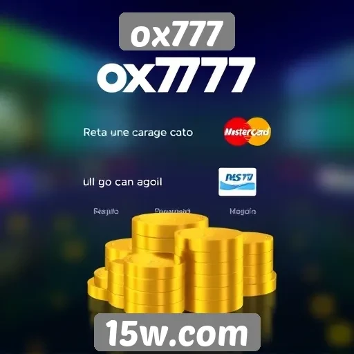 Métodos de pagamento disponíveis no ox777