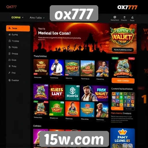 Análise da interface do usuário do site ox777